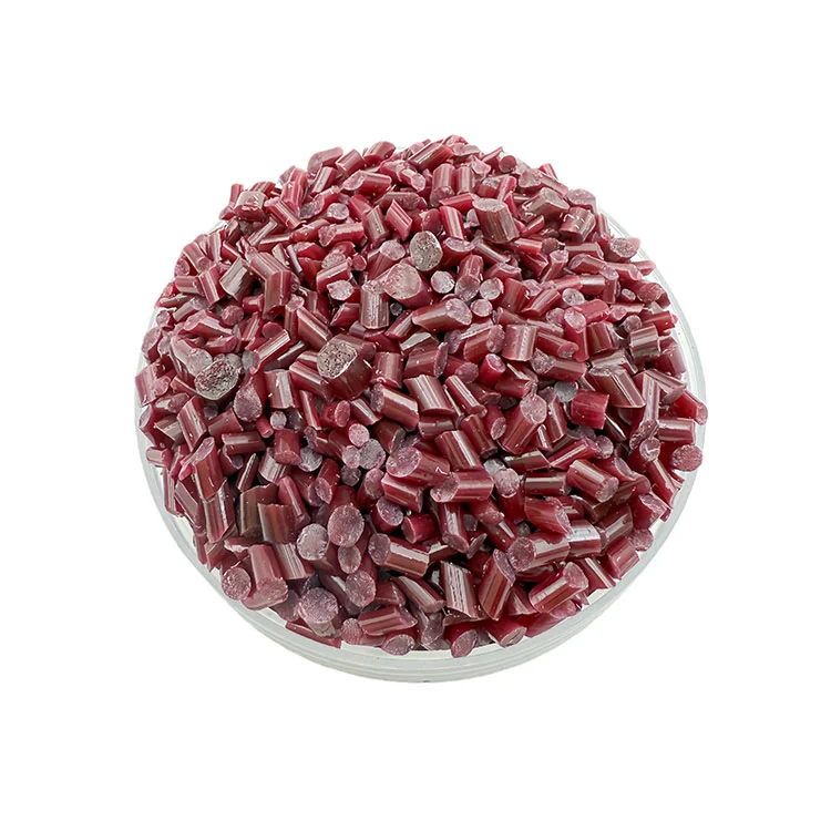 Recyceltes rotes PS-Pellet
