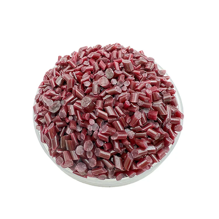 Recyceltes rotes PS-Polymermaterial