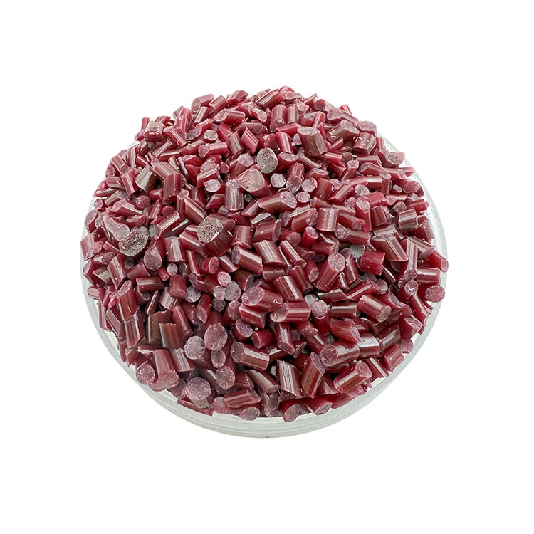 Recyceltes rotes PS-Polymer-Pellet
